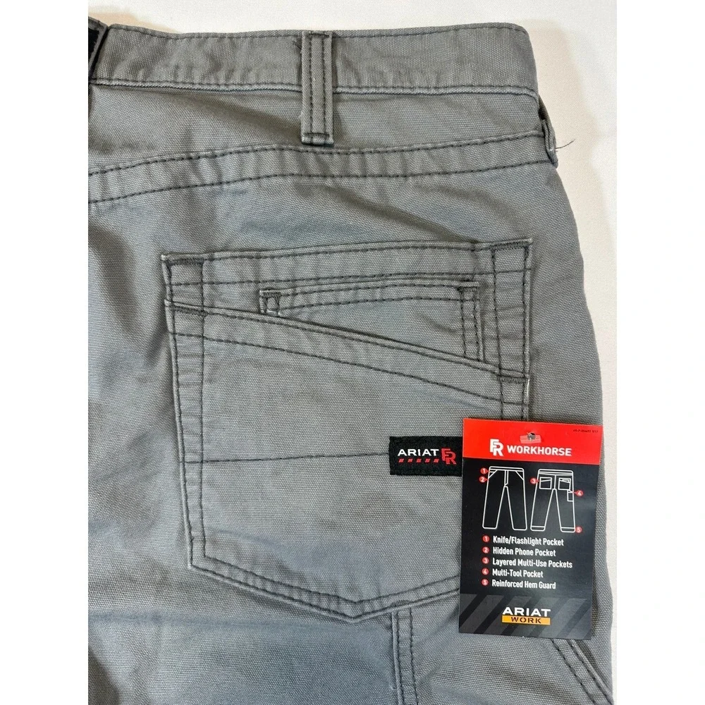NEW ARIAT WORK FR M4 Workhorse Flame Resistant Pants Gray 40x29 Relaxed fit